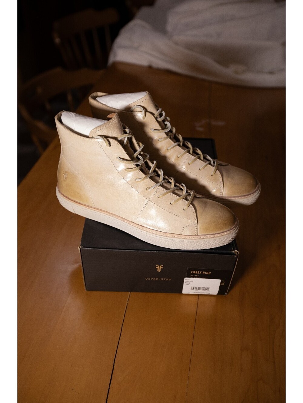Frye Essex High Sand Leather High Top Sneakers Men's 13 NIB